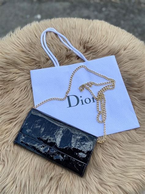 dior wallet with chain|christian Dior wallet on chain.